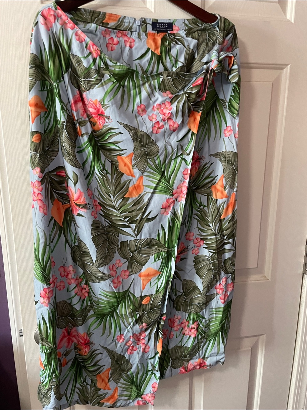 VTG CRAZY HORSE L CLAIBORNE WRAP SKIRT